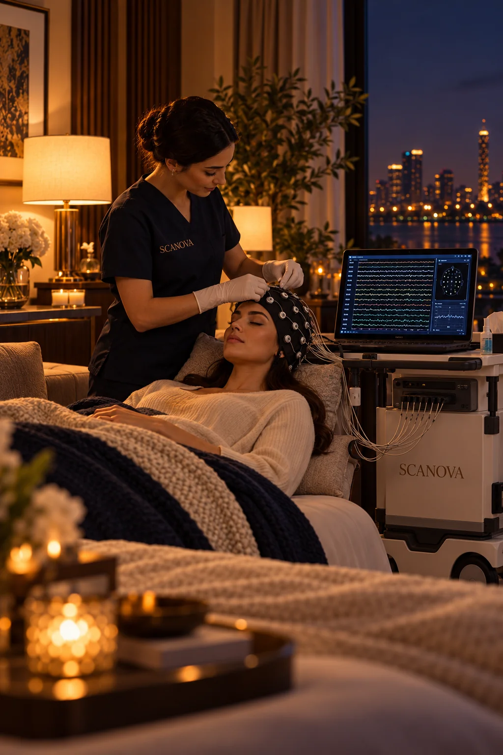 Illustrative image: EEG at home
