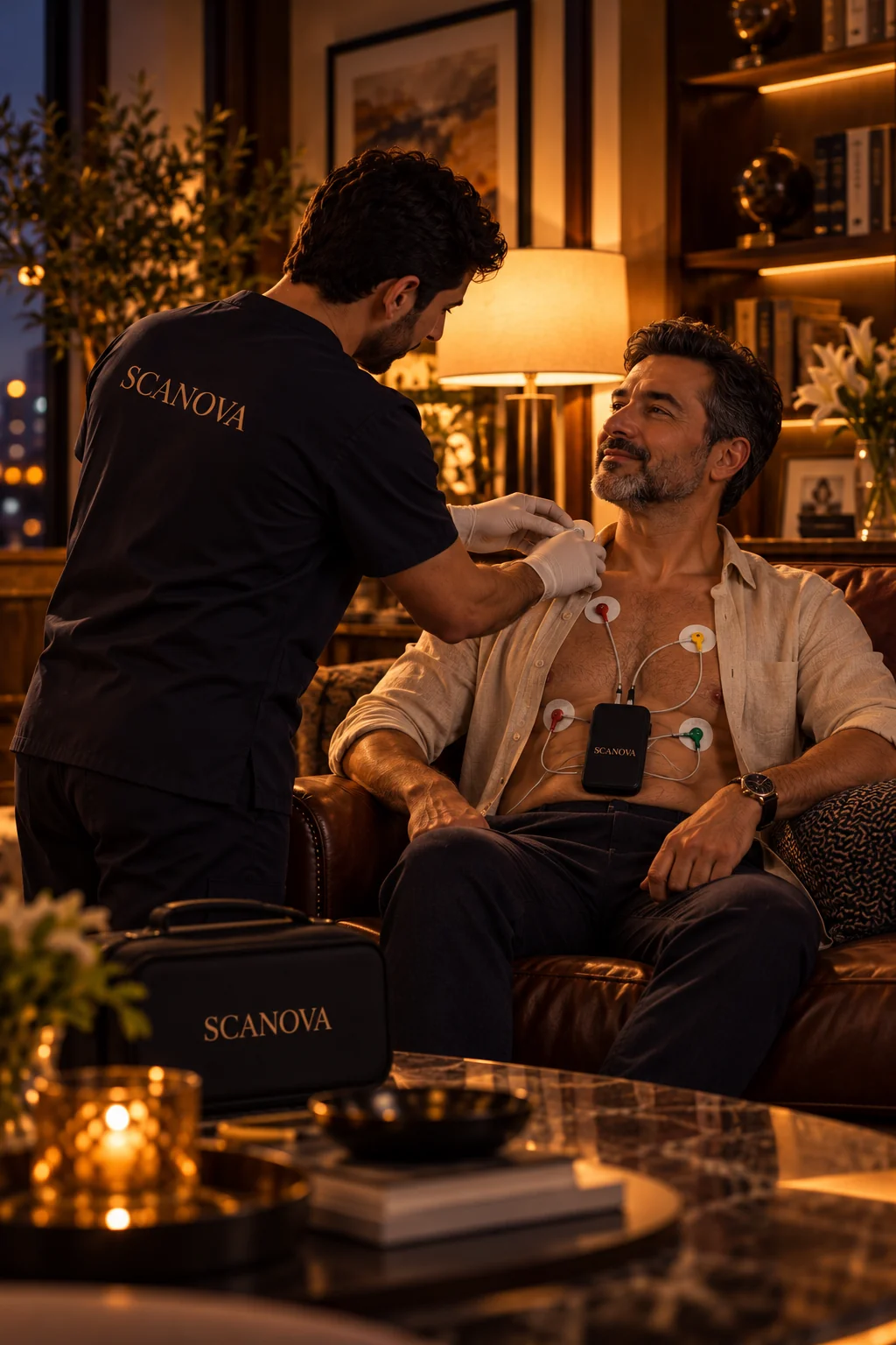 Illustrative image: Holter monitoring at home